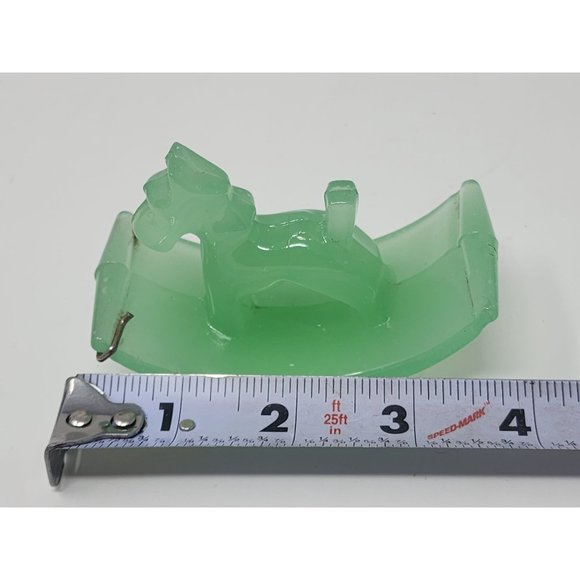 Vintage Scotty Dog Ink Blotter Opaque Green Jadeite Glass - Picture 8 of 10